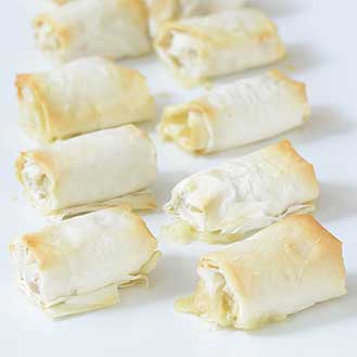 Pear and Brie Fillo Rolls - Frozen Appetizer