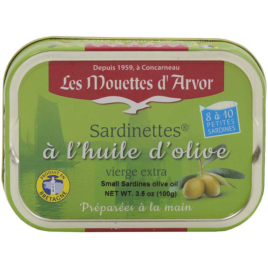 Small French Sardines in Extra Virgin Olive Oil Gourmet Food Store