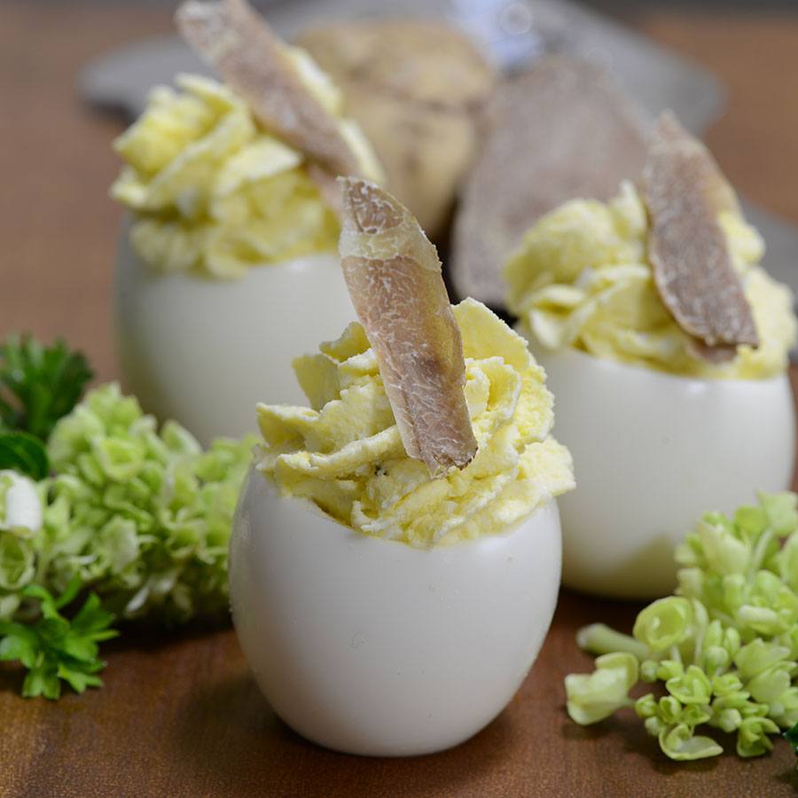 Fresh Truffle and Stracciatella Deviled Eggs Recipe Gourmet Food Store