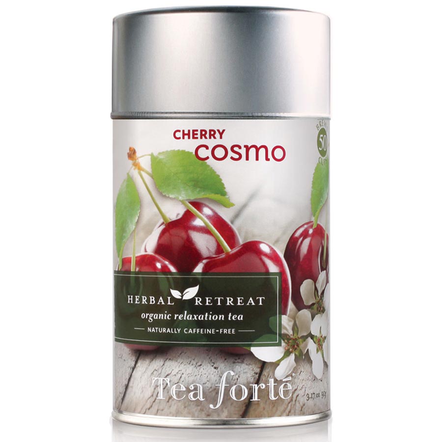 Tea Forte Organic Cherry Cosmo Hibiscus Tea Caffeine Free Tea