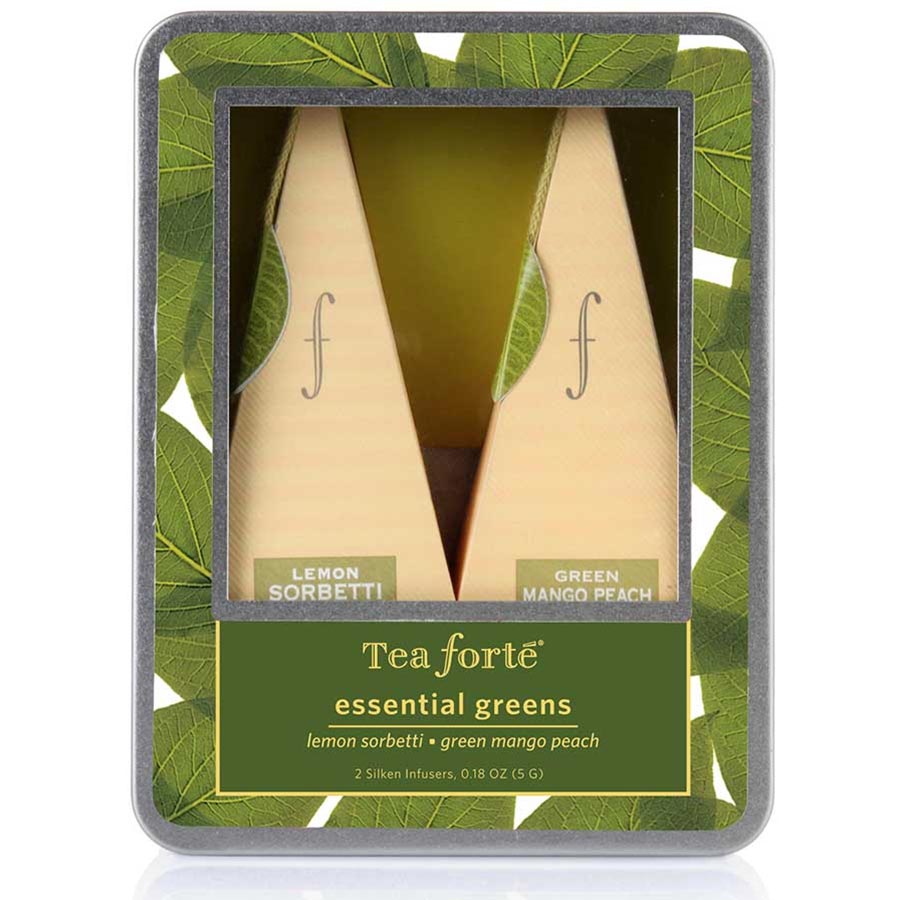 Tea Forte Essential Greens Collection Green Tea Bag Set