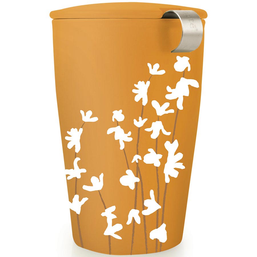 Tea Forte Kati Tumbler with Infuser Star Magnolia Orange