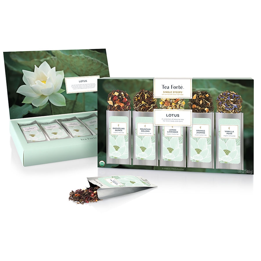 Organic Tea Forte Lotus Loose Leaf Single Steeps Buy Tea Online