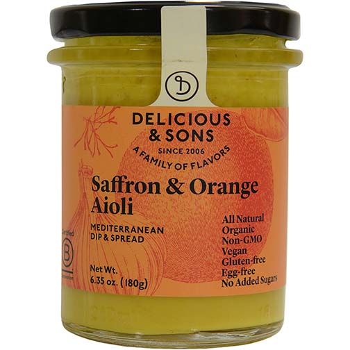 Aioli Spread with Saffron and Orange, Organic Gourmet Food Store