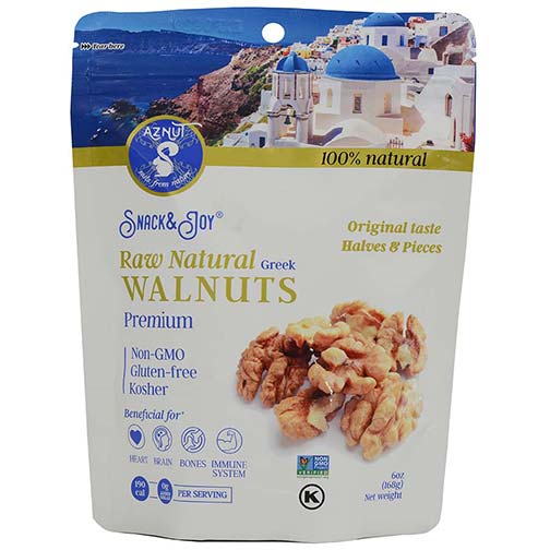 Raw Natural Greek Walnuts - Halves and Pieces