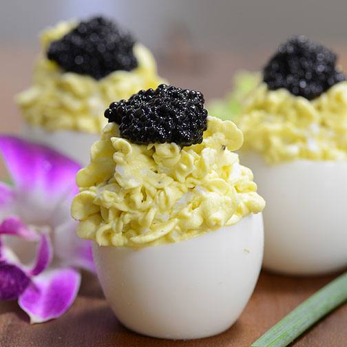 Black Caviar Deviled Eggs Recipe