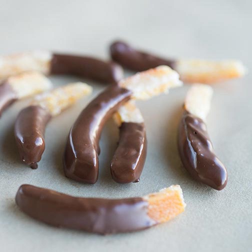 Chocolate-Dipped Candied Orange Strips Recipe