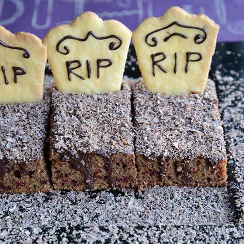 For Kids and Grownups! Halloween Graveyard Cake Recipe Photo [1]
