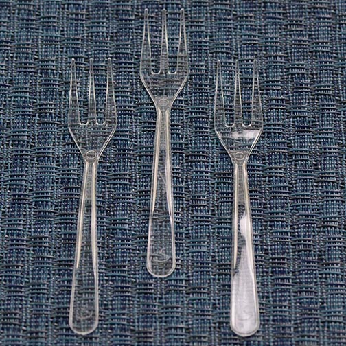 Forks - Transparent Clear Plastic
