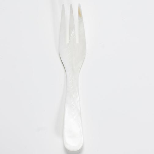 Fancy Hand Carved Mother of Pearl Caviar Serving Fork - 4.5 inches Photo [1]