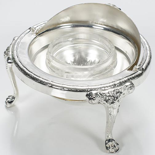 Silver Plated Caviar Server - Dome Shaped - 4 oz capacity Photo [1]