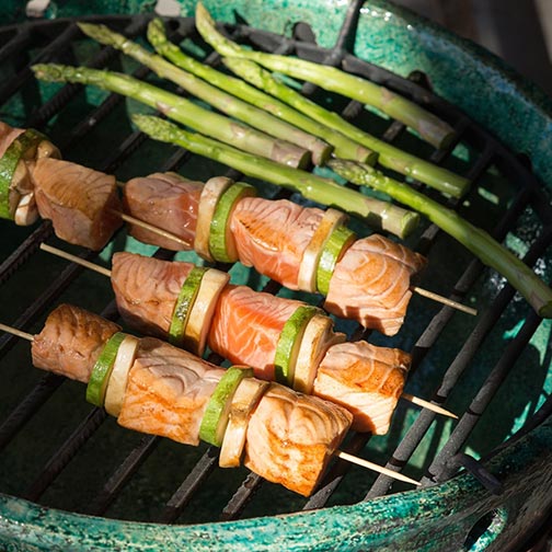 Grilled Salmon Kebabs Recipe Photo [1]