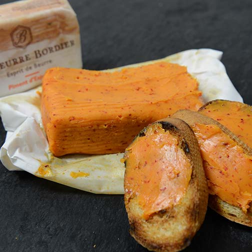 Bordier Churned Butter in a Bar, Salted - with Espelette Pepper Photo [1]