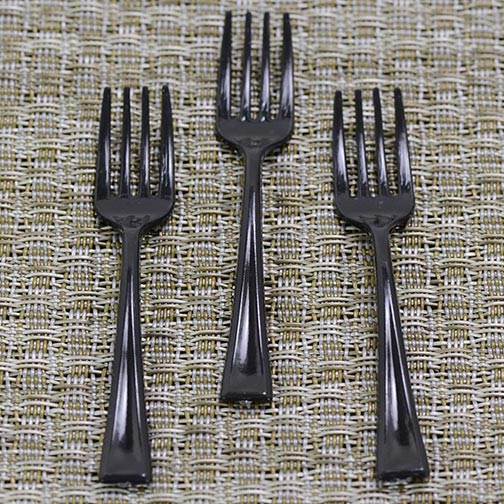 Forks - Black Plastic