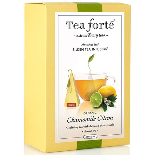 Tea Forte Chamomile Citron Herbal Tea - Pyramid Box, 6 Infusers Photo [1]