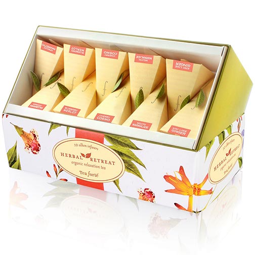 Tea Forte Herbal Retreat Collection - Ribbon Box, 20 Infusers