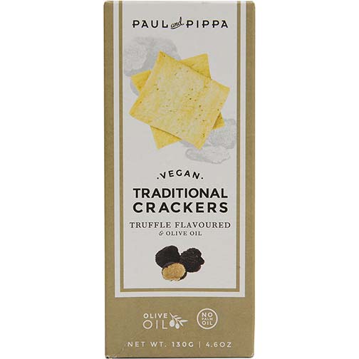 Traditional Black Truffle Flavored Crackers, Vegan