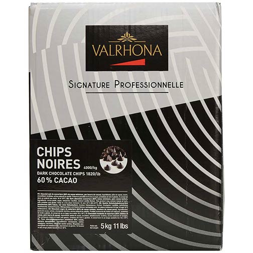 Valrhona Dark Chocolate Chips -  60%, 1820 count per lb Photo [1]