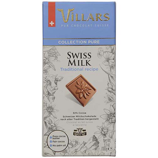 Villars Collection Pure Swiss Milk Chocolate - 32%