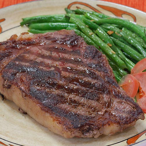 Wagyu Beef New York Strip Steaks MS3 Bone In | Gourmet Food Store Photo [1]