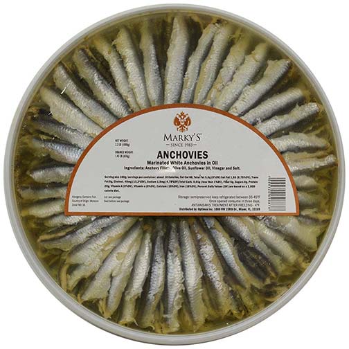 White Anchovies Marinated in Oil and Vinegar Gourmet Food Store