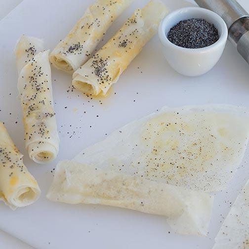 Poppyseed Phyllo Rolls