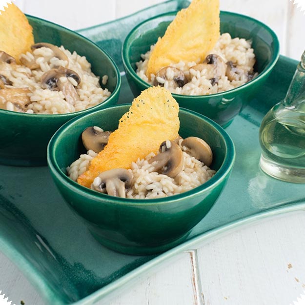 Mushroom Truffle Risotto And Parmigiano Crackers Recipe