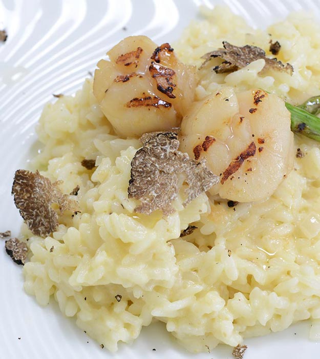Risotto With Truffles and Scallops Recipe
