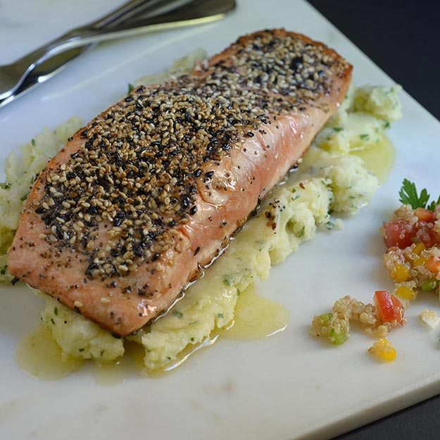 seed crusted salmon recipe