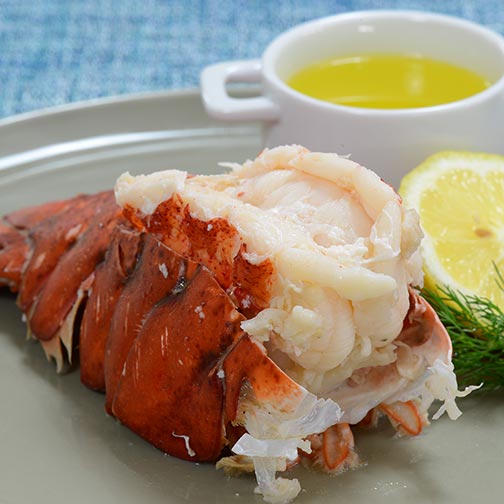 Lemon-Butter Boiled Lobster Tails