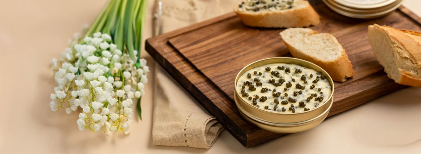 caviar butter and baguette