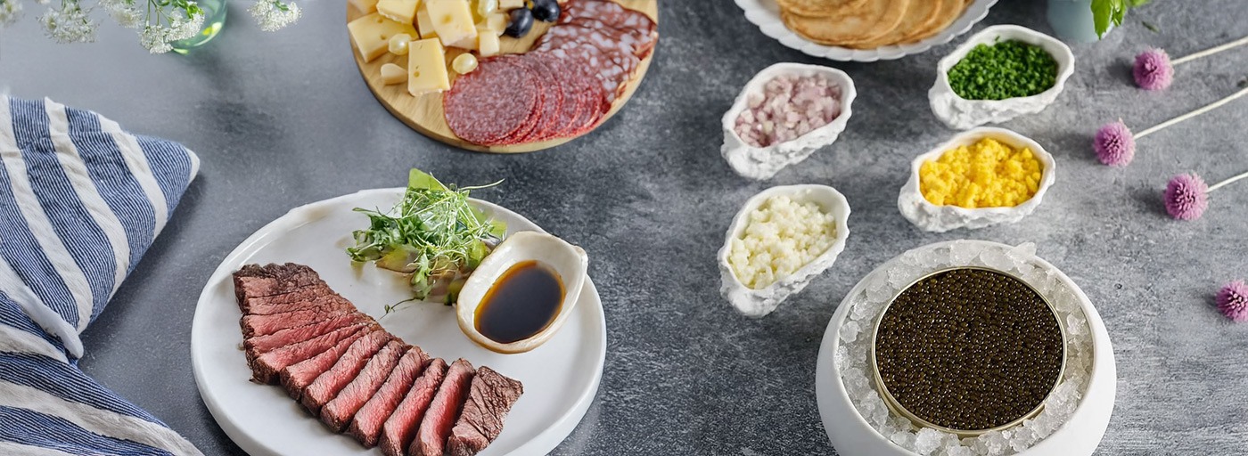 view of luxurious food