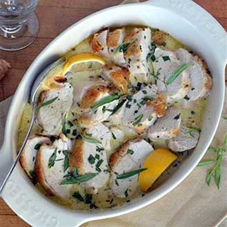 Roast Chicken With Dijon Mustard and Fresh Tarragon