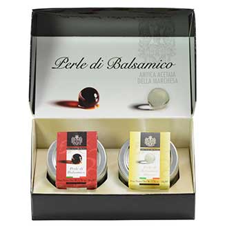 Gift Box: White Balsamic Pearls & Balsamic Pearls