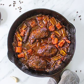 Balsamic Braised Pork Cheeks Recipe | Gourmet Food Store