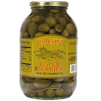 Caper Berries in Vinegar, Kosher Parve