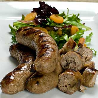 Duck Sausages with Brandy and Figs