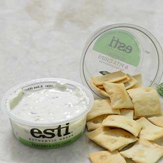 Authentic Greek Tzatziki Spread with Pita Chips