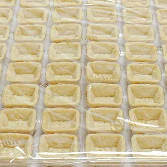 Square Pastry Tart Shells - Neutral - 1.5 Inch