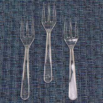 Forks - Transparent Clear Plastic