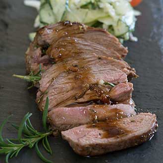 Garlic and Rosemary Lamb Sirloin In Sherry Reduction Recipe