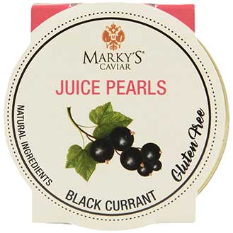 Black Currant Juice Pearls, Gluten Free