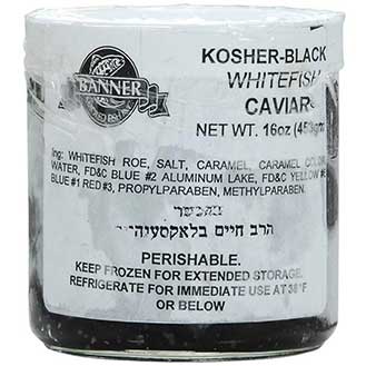Kosher Black Whitefish Caviar - Orthodox Union