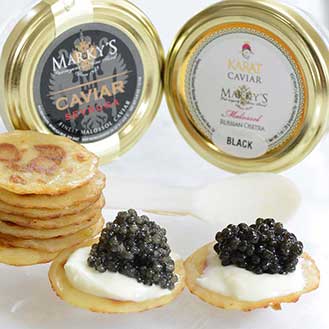 Osetra Karat Black and Sevruga Caviar Taster Set