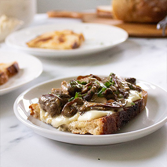 Savory Mushroom and Whipped Ricotta Toast