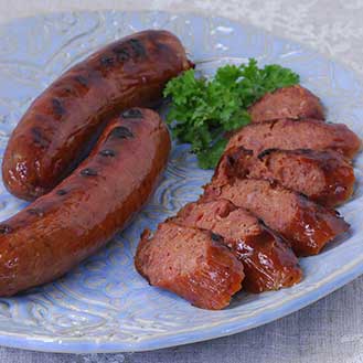 Smoked Duck and Apple Jack Brandy Sausage