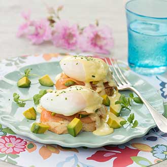 Smoked Salmon Avocado Eggs Benedict Recipe