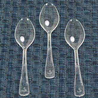 Spoons - Transparent Cristal Clear Plastic