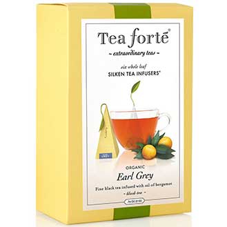 Tea Forte Earl Grey Black tea - Pyramid Box, 6 Infusers