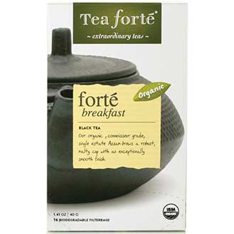 Tea Forte Organic Forte Breakfast Black Tea - Filterbags